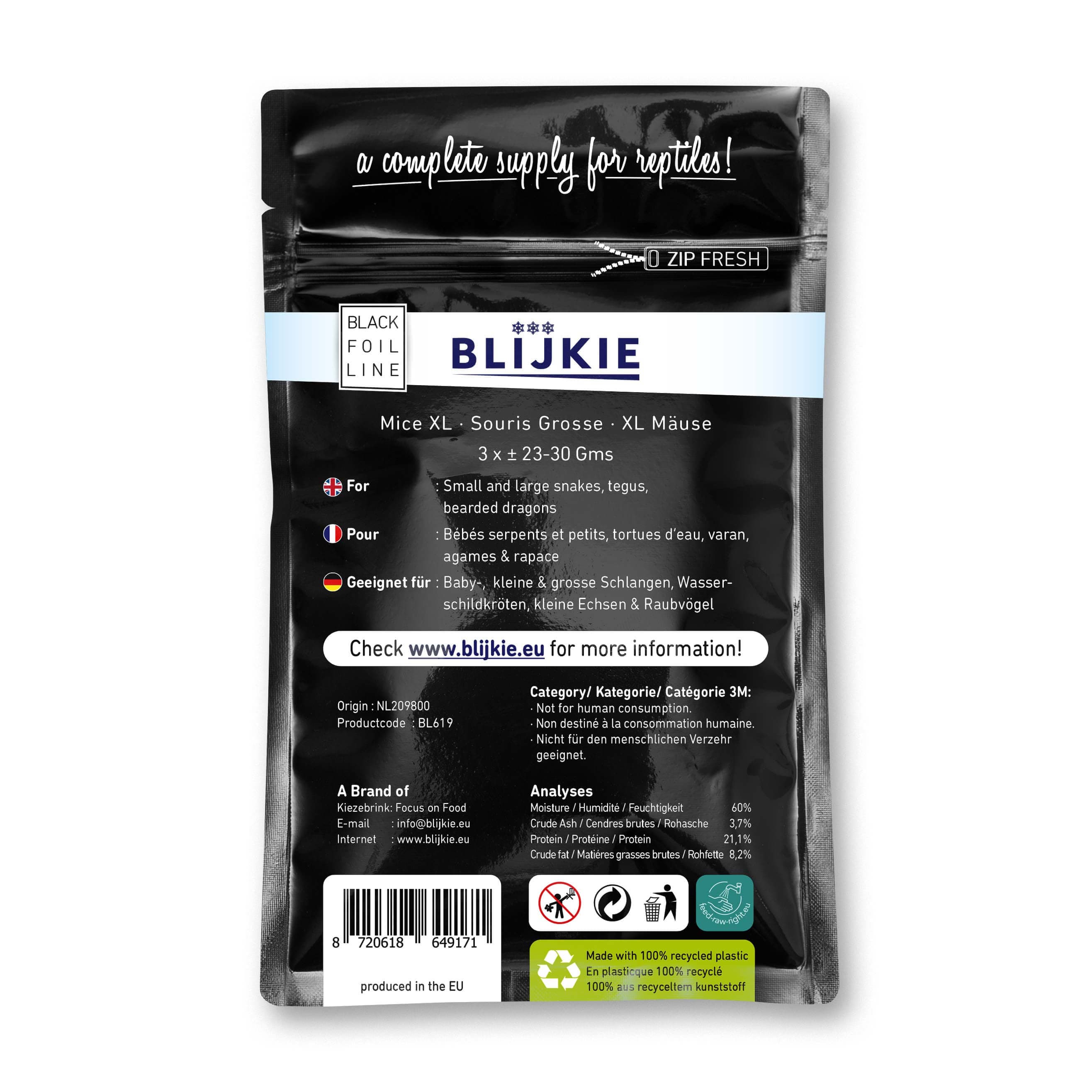 Blijkie BF Mus XL (23-30 g) - 15x5x3 stk.