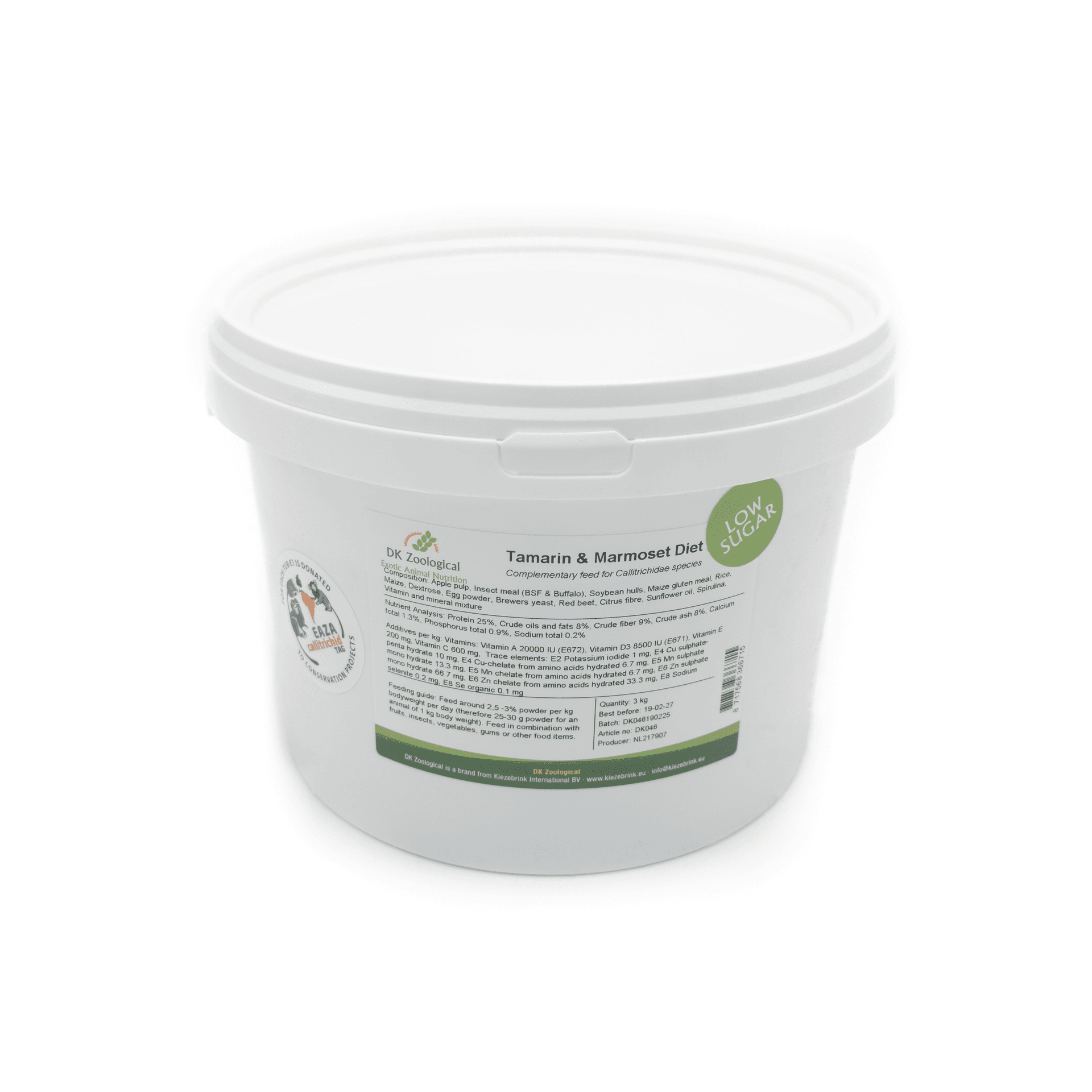 DK Tamarin & Marmoset Diet - lav suger